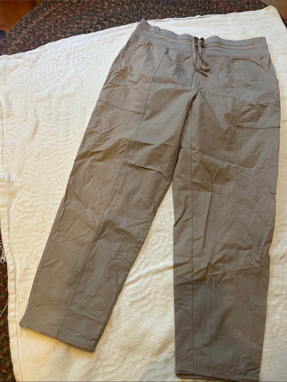 Avia Women's Drawstring Active Pants in Taupe